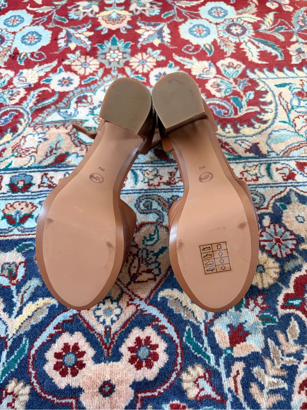 BNWOT MICHAEL Michael Kors Flora Appliqué Platform Sandal Heels - Picture 6 of 6